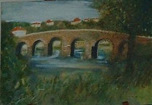 Toile le Pont Romain de Sert� - Am�rico Delgado