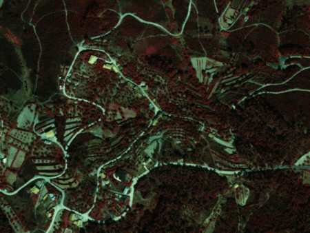 Vue satellite du Mosteiro Cimeiro de Sert� - Castelo Branco, Portugal